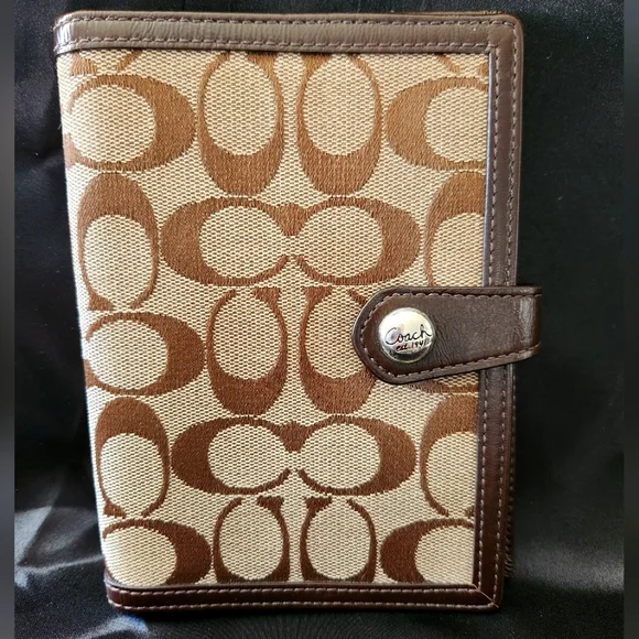 Coach Signature C Passport/ Notebook Cover - Picture 1 of 6